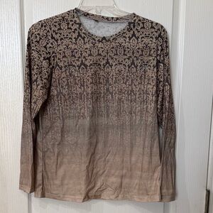 Brown and Tan Long Sleeve Shirt NEW
